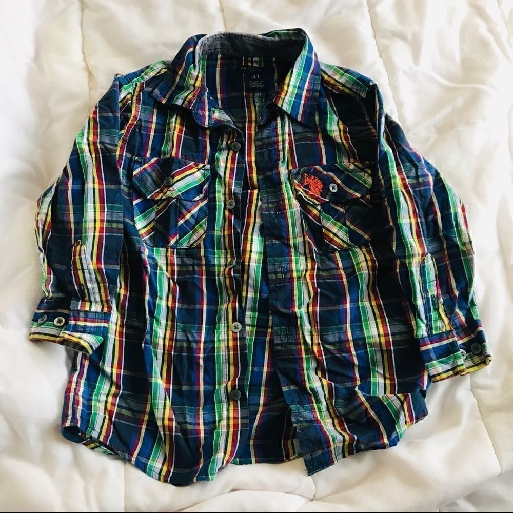 Us polo assn bottom down long sleeve shirt